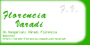florencia varadi business card